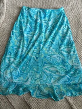 wild fable Vintage Teal and Green Y2K Skirt Size Small - retro, fairycore